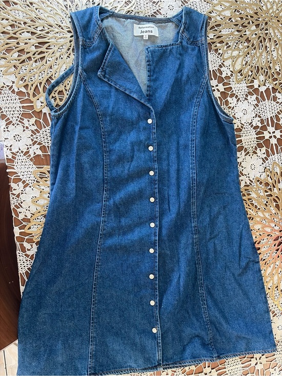 Reformation Dresses & Skirts - Reformation Blue Button-Front Denim Dress